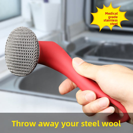 Stainless Steel Cleaning Brush with Long Handle