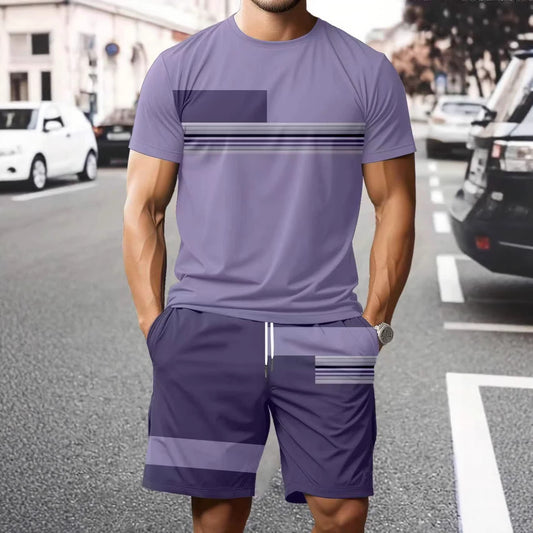 Men's 3D Printed T-Shirt and Shorts Set
